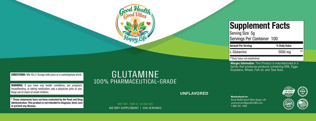 GLUTAMINE – 100% Pharmaceutical-Grade Recovery + Gut Support