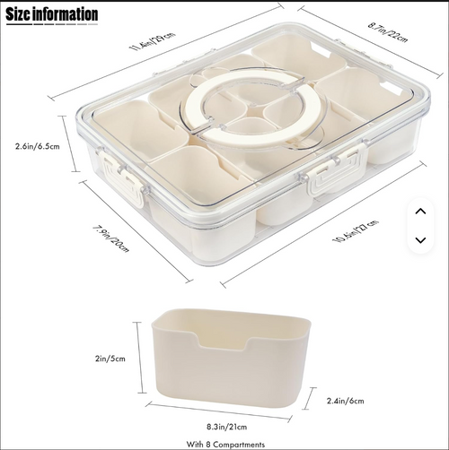 8 Compartment Snackle Box