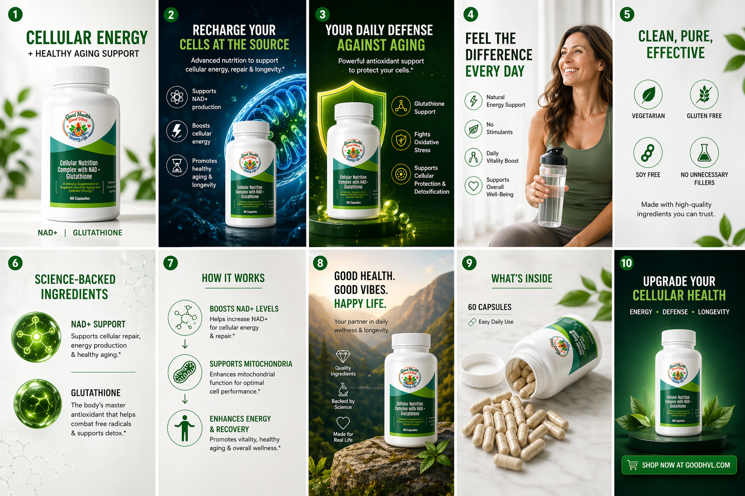 Cellular Nutrition Complex with NAD + Glutathione