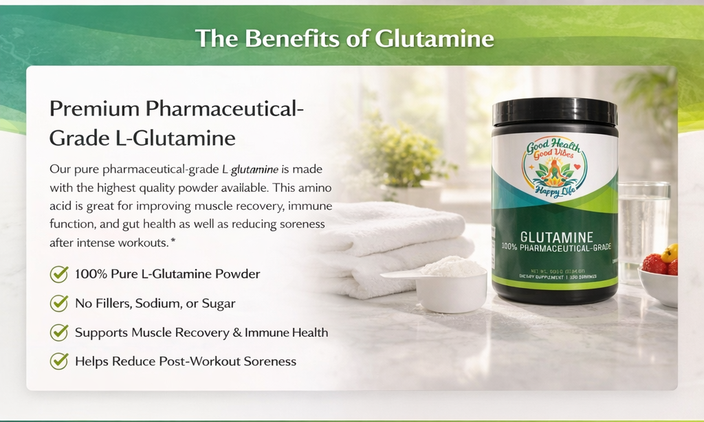 GLUTAMINE – 100% Pharmaceutical-Grade Recovery + Gut Support
